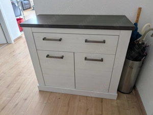 Garderobenkommode Montreal, Pinie weiß Naachbildung