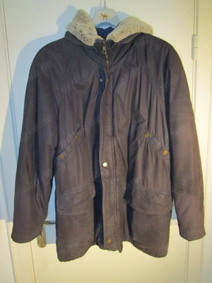 Winter-Leder-Herren-Jacke mit Kapuze, Hugo Boss