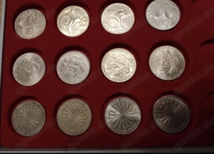 Silbermünz-Sammlung in Münzbox   Gedenkmünzen   Top Zustand
