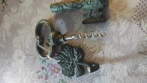 Korkenzieher Wein Flaschenöffner Schlüssel Messing 