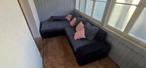 Graues Ecksofa
