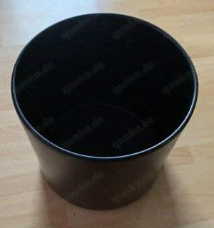 Blumentopf, Pflanzgefäß Keramik, Schwarz, 32 cm