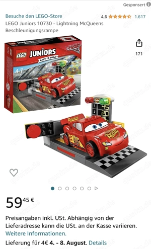 LEGO Juniors 10730 - Lightning McQueens Beschleunigungsrampe