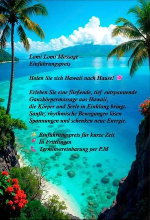 Lomi Lomi Nui Massage - die Königin der Massagen - zum Einführungspreis von 69 Euro 