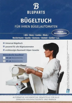 Bügeltuch universal für Mangel Bügelautomat   85 cm Walzbreite AEG, Bosch, Constructa, Miele, Cordes