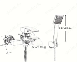 Verkaufe diese elegante Badewannenarmatur in goldener Optik mit komplettem Duschset