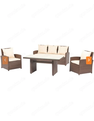 4-teiliges Lounge set mit Esstisch