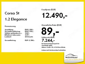 Opel Corsa 5t 1.2 Elegance SHZ+Kamera+Totwinkel Bild 4