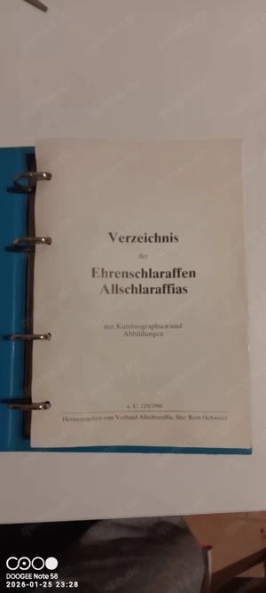 Buch Ehrenschlaraffen Allschlaraffia 1988