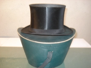 Antiker Klappzylinder Chapeau Claque Zylinder Gr.56 mit Hutschachtel