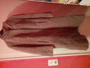 Damen Wintermantel, Lama, echtes Fell und Leder, Größe 42
