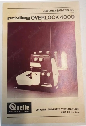 Privileg Overlock 4000 Anleitung