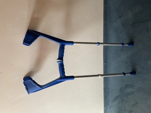 Rebotec Blaue Krücken, Höhenverstellbar, 