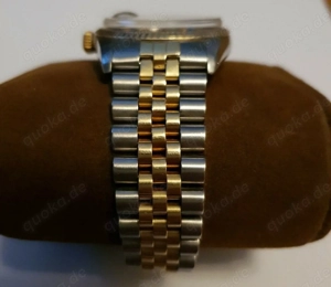 Rolex Datejust 1603 18K Gelbgold & Edelstahl Schwarzes Zifferblatt Diamanten Bild 5