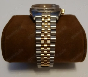Rolex Datejust 1603 18K Gelbgold & Edelstahl Schwarzes Zifferblatt Diamanten Bild 6