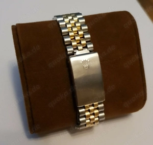 Rolex Datejust 1603 18K Gelbgold & Edelstahl Schwarzes Zifferblatt Diamanten Bild 7