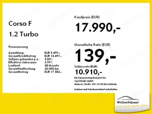 Opel Corsa F 1.2 Turbo Rückfahrkamera mit 180° Bild 4