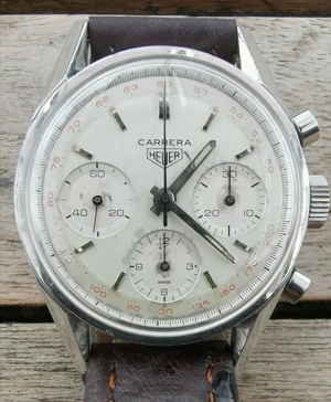 Alter Heuer Carrera Chronograph Ref. 2447T 60er J. Valjoux 72