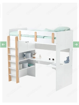Kinder Hochbett   Kombi-Hochbett   Schreibtisch  mit Matratze