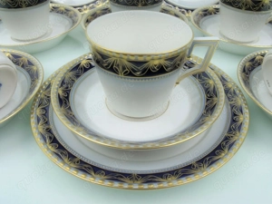 kpm berlin kurland prunk kaffeeservice, kobalt bordüre + gold, 1.wahl Bild 4