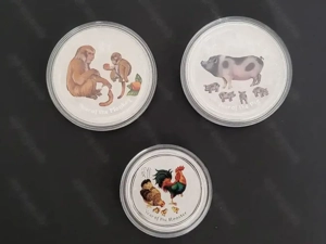 Feinsilber Münze der Lunar II Serie