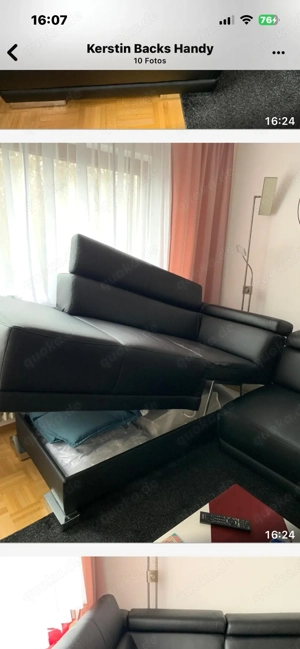 exklusive Ledercouch mit Gebrauchsspuren