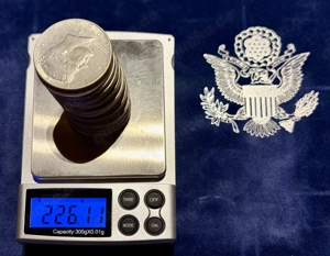18 x Half Dollar Kennedy 1964 = insgesamt 6,54 Unzen Feinsilber Bild 3