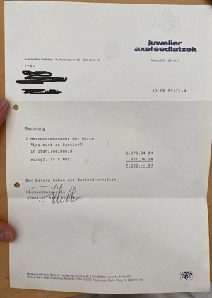 Herrenarmbanduhr der Marke Les must de Cartier