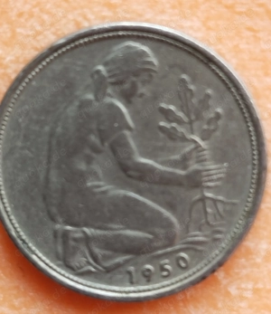 50 Pfennig Münze Buchstabe G