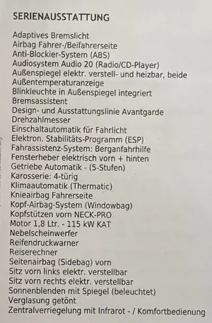 Mercedes-Benz C 180 C-Klasse Kompressor Automatik Avantgarde Bild 4