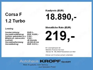 Opel Corsa F 1.2 Turbo Edition LED+Sitzheizung Bild 3