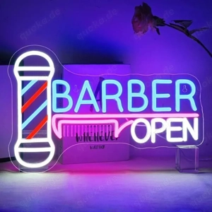 Barber OPEN LED Neon Schild Wandschild Friseursalon Beleuchtung