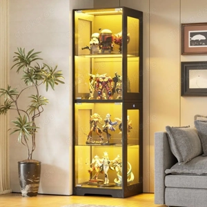 Vitrine LED Beleuchtung Glasvitrine Regal Sammlerregal 160cm