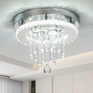 LED Kristall Deckenleuchte Dimmbar 24W Wohnzimmer Schlafzimmer