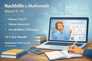 Nachhilfe in Mathematik (Klasse 5 13)
