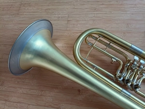 Basstrompete, Bassflügelhorn, Tenorhorn, Bass Trompete, Flügelhorn - restauriert