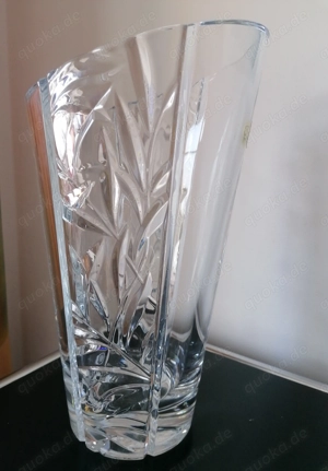 Moderne große schwere Kristallvase, Cristal d'Arques, neu Bild 2