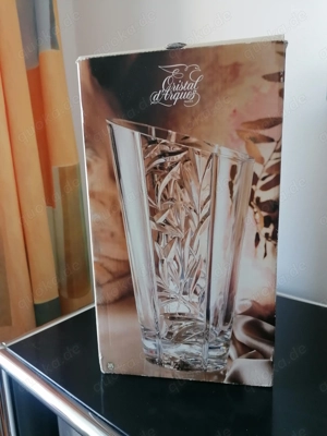 Moderne große schwere Kristallvase, Cristal d'Arques, neu Bild 3