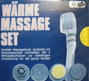 Nagelneues, unbenutztes Wärme Massage-Set originalverpackt