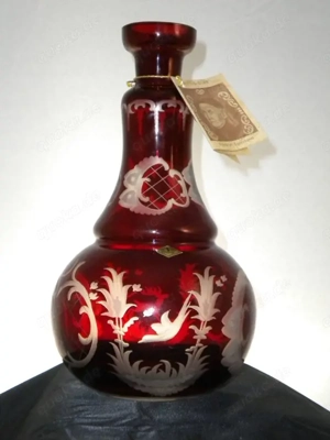 Sehr schöne Egermann Rubinglas Karaffe, Handarbeit