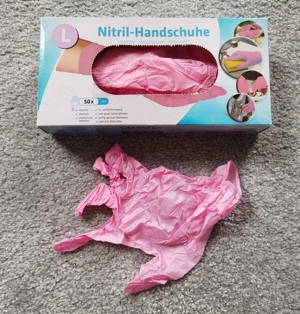 Verschenke Nitril-Handschuhe Rosa L