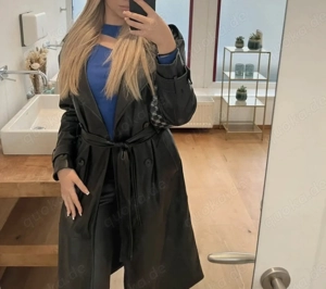 Trenchcoat Mantel Kunstleder