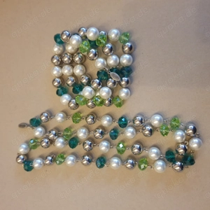 Esprit Schmuck Set Kette Armband Perle Silber Grün