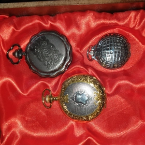 Set Taschenuhr Klappdeckel Gold Silber groß klein