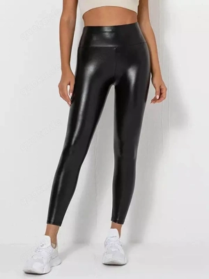 Damen Leder Leggins