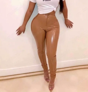 Damen Leder Latex Hose