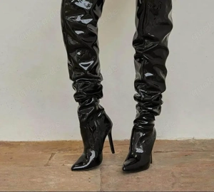 Damen Leder Stiefel Hohe Stiefel Oberschenkel Kniestiefel