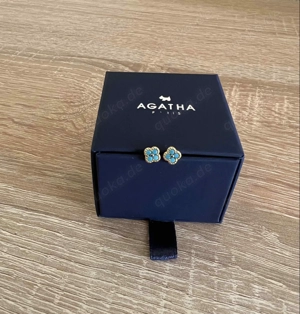 Agatha Paris Ohrstecker Ohrringe Silber 925 vergoldet im Schachtel - Neu & ungetragen
