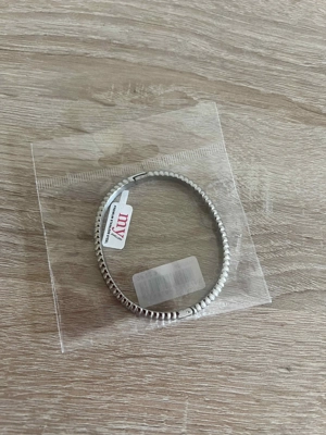 My Jewellery Geriffelter Armreif, Edelstahl, Silber, NP 29,95  - Neu & ungetragen, keine OVP