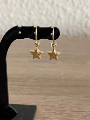 Ohrringe Sterne Sterling Silber 925 vergoldet - NEU & ungetragen